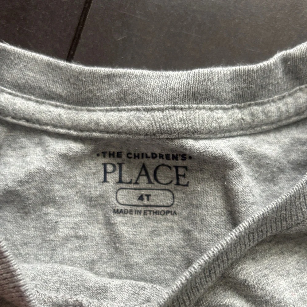 The Children's Place Gray and Black Graphic Tees